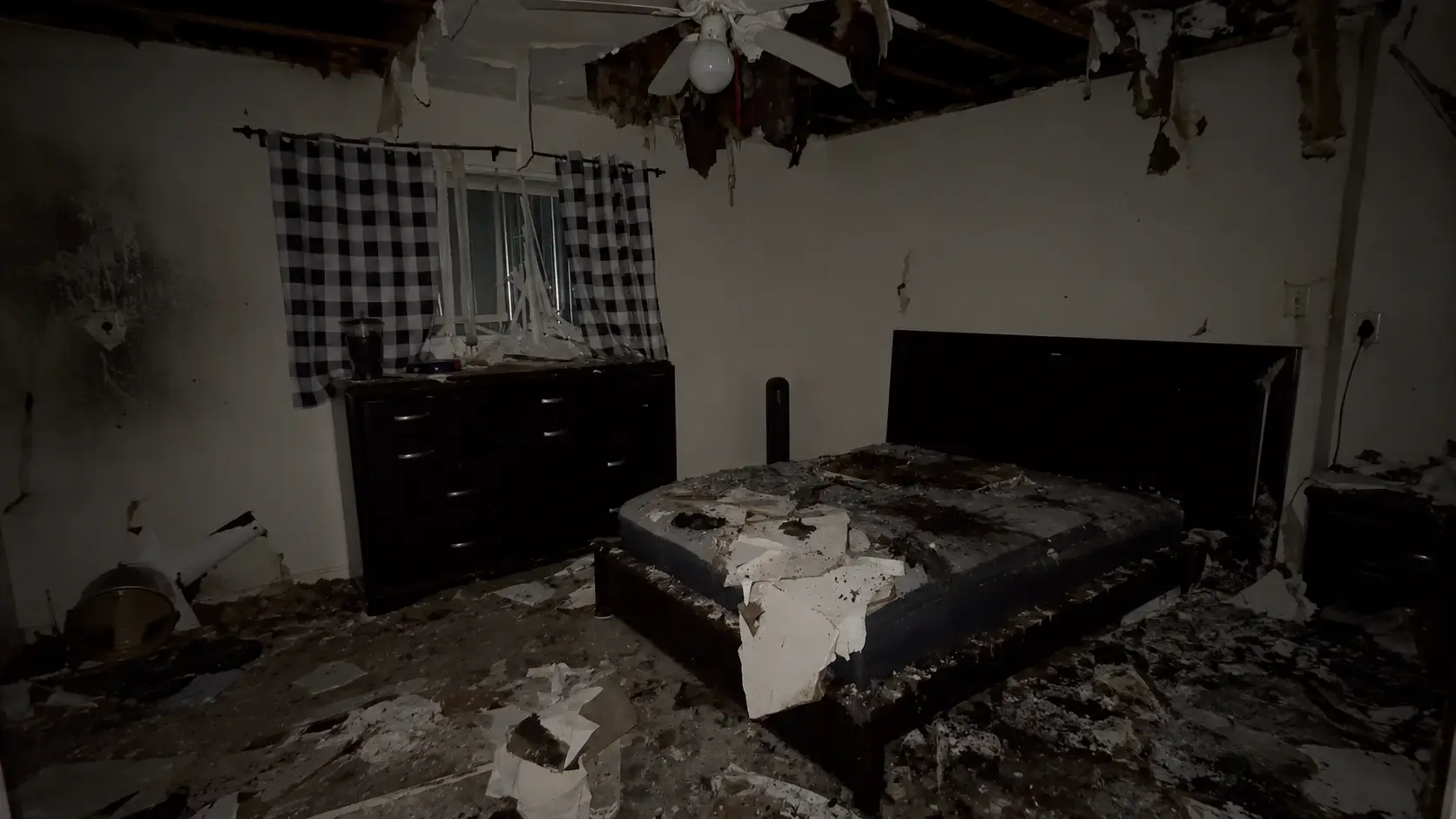 Fire and smoke damage restoration work